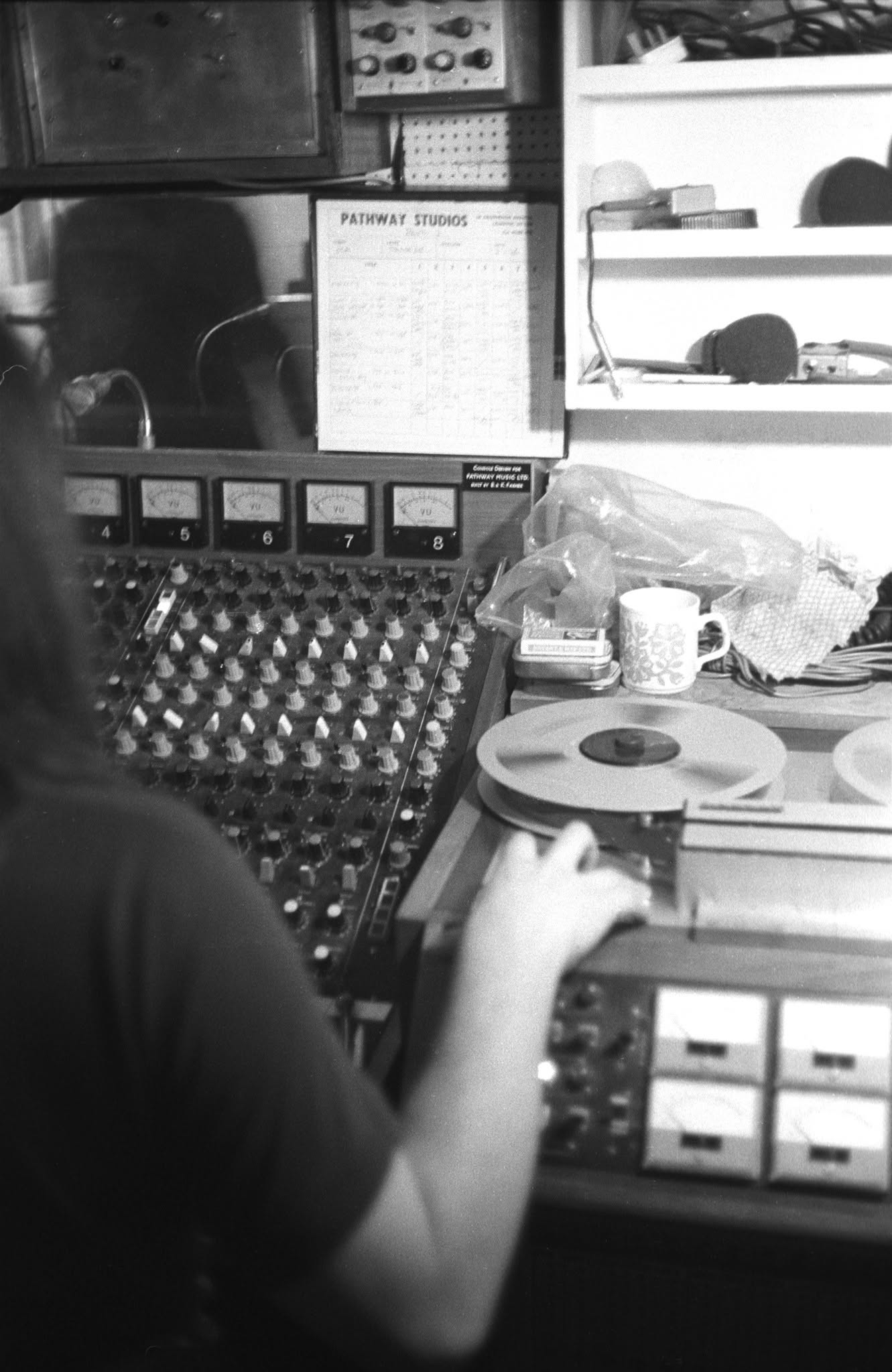 Pathway Studios in Hackney in January 1976 at a Squeeze recording session