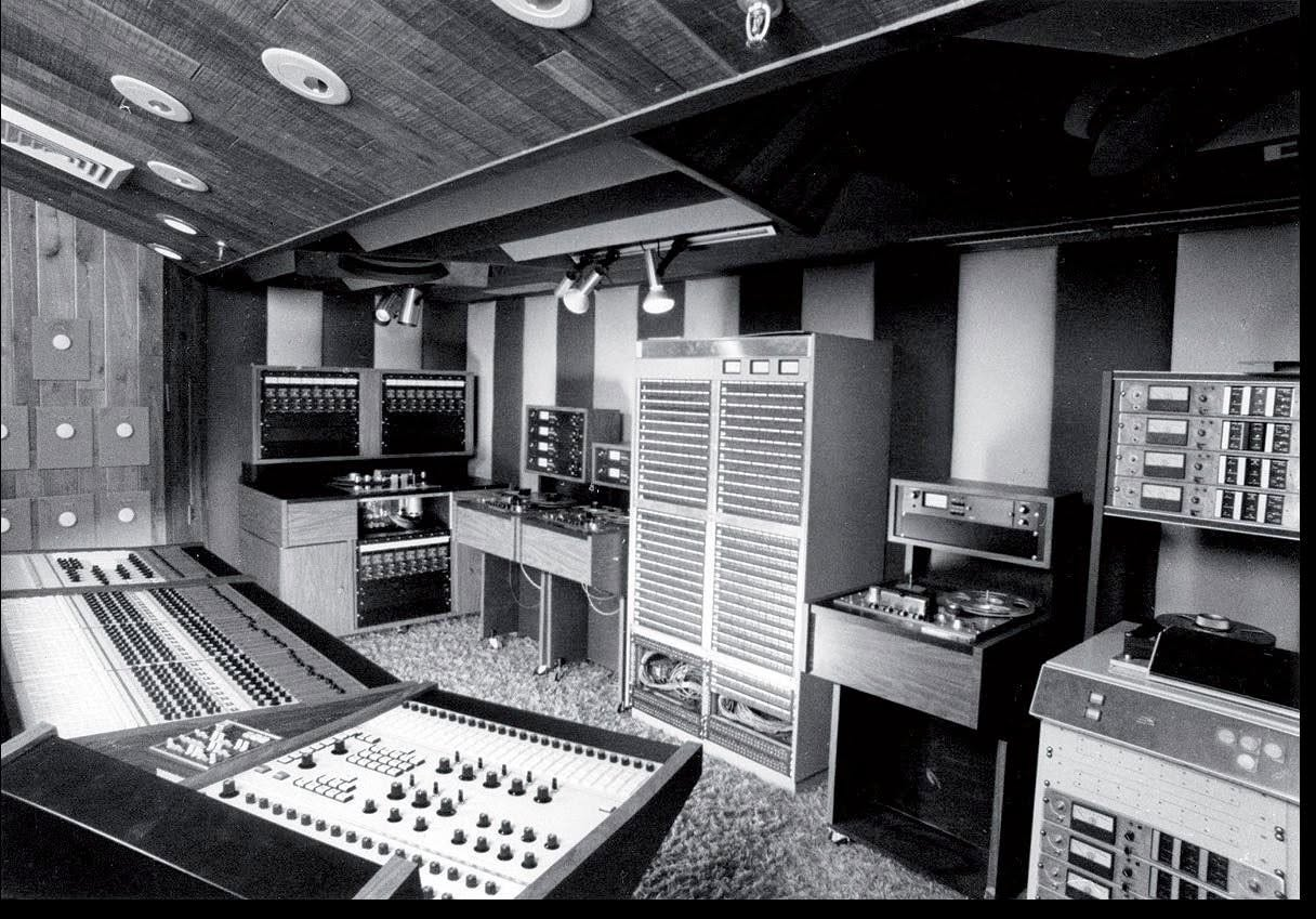 Record Plant Studios,NYC. Circa 1972. Hidley designed Quad room. SpectraSonics console.