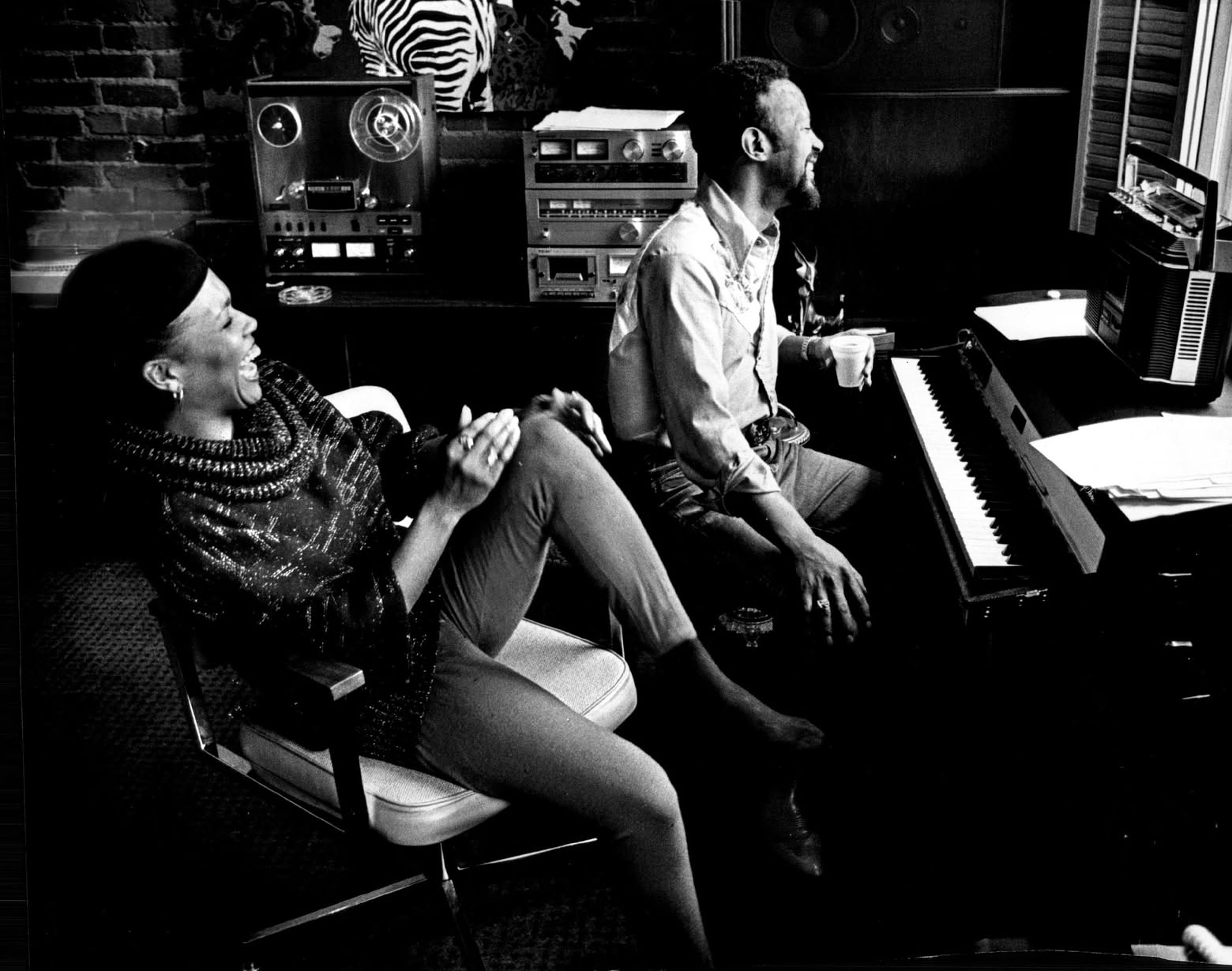 Dee Dee Bridgewater and Thom Bell at Sigma Sound Studios in Philadelphia, 1980