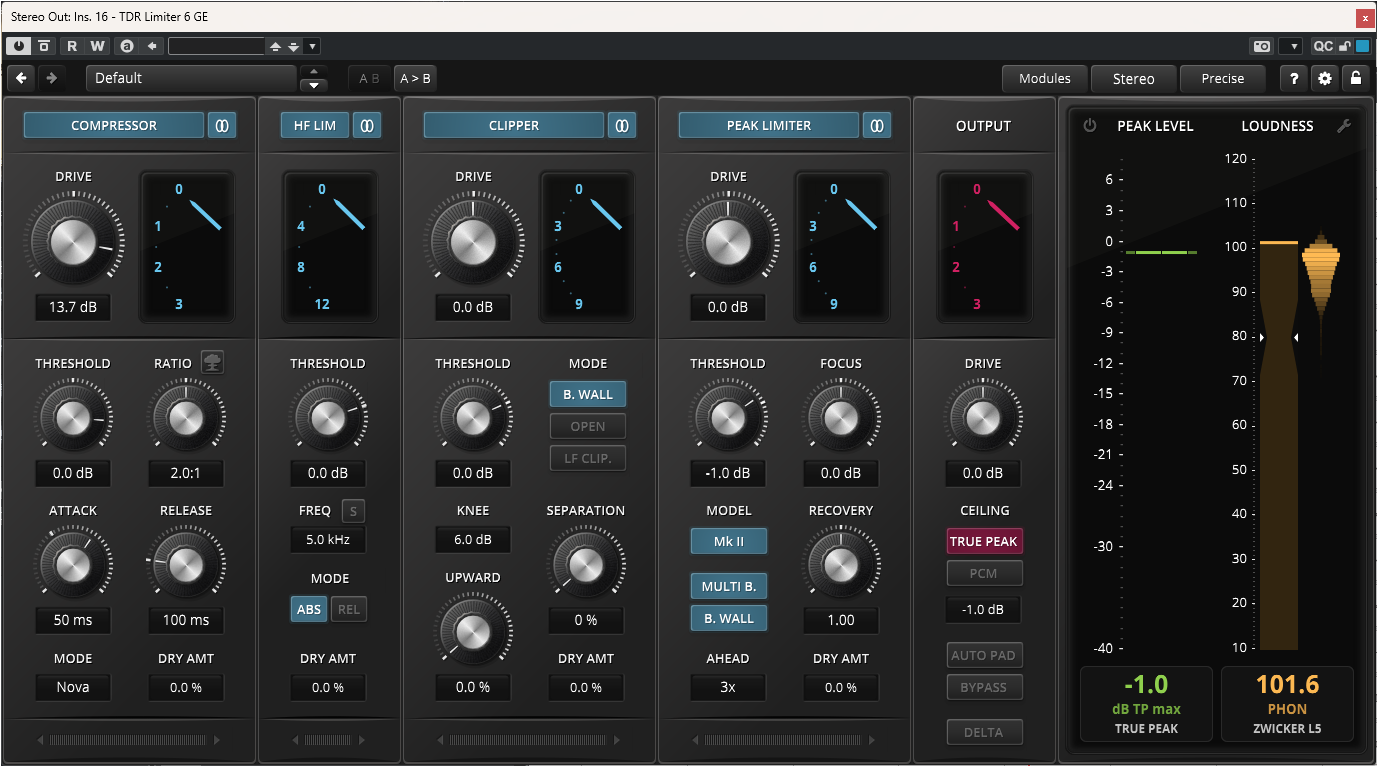 TDR labs 의 6 GE 는 Zwicker Loudness 미터를 지원한다. TDR labs 의 6 GE 는 Zwicker Loudness 미터를 지원한다.