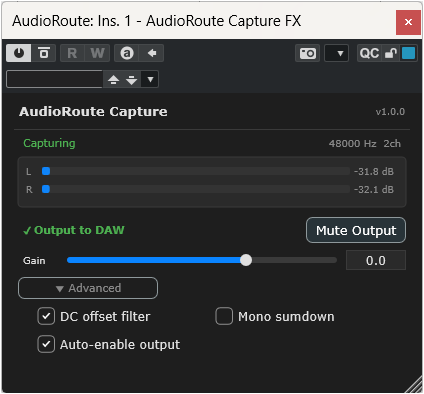 AudioRoute VST 플러그인 AudioRoute VST 플러그인